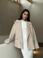 Пальто укороченное LORENA, светло-бежевый