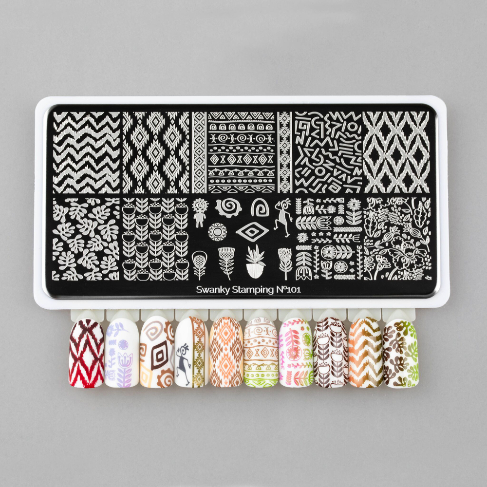 Swanky Stamping Пластина для стемпинга 101 узоры