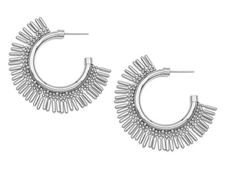 Серьги-кольца 48мм, с подвесками