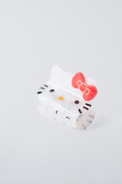 ZARA БОЛЬШАЯ ЗАКОЛКА ДЛЯ ВОЛОС HELLO KITTY ©, БЕЛЫЙ