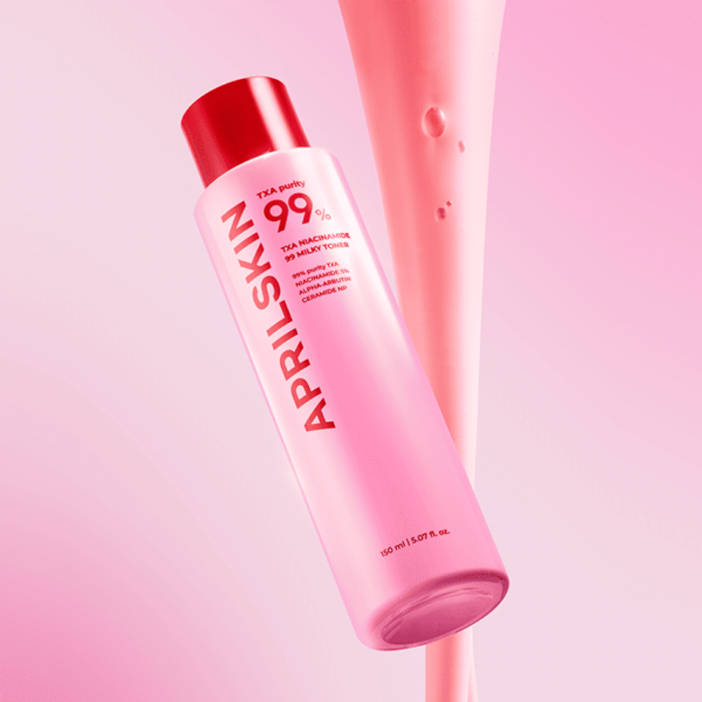 APRILSKIN Осветляющий тонер для лица с транексамовой кислотой и ниацинамидом TXA Niacinamide Toning Shot 99 Milky Toner, 150мл.