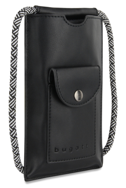 Фото сумка-чехол для мобильного телефона BUGATTI Almata чёрная полиуретан с гарантией