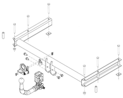 Фаркоп Brink (Thule) 618900 для Audi A4 (2007 - 2015)(паспорт и сертификат в комплекте)(без электрики)
