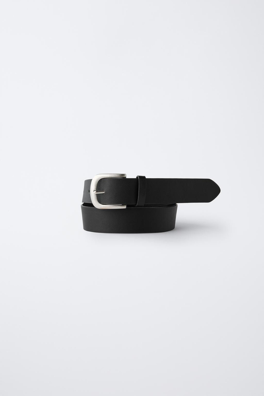 ZARA РЕМЕНЬ ИЗ ИСКУССТВЕННОЙ КОЖИ, ЧЕРНЫЙ