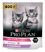 Purina Pro Plan Kitten Delicate Сухой корм для котят с чувствительным пищеварением с индейкой, 400гр