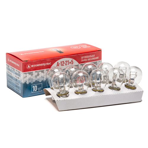 Автолампа накаливания P21/5W, 12 В, 21/5 Вт, BAY15D (большая, двухконтактная)