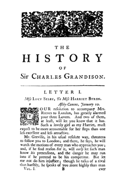 The history of Sir Charles Grandison. Volume 1 | Samuel Richardson