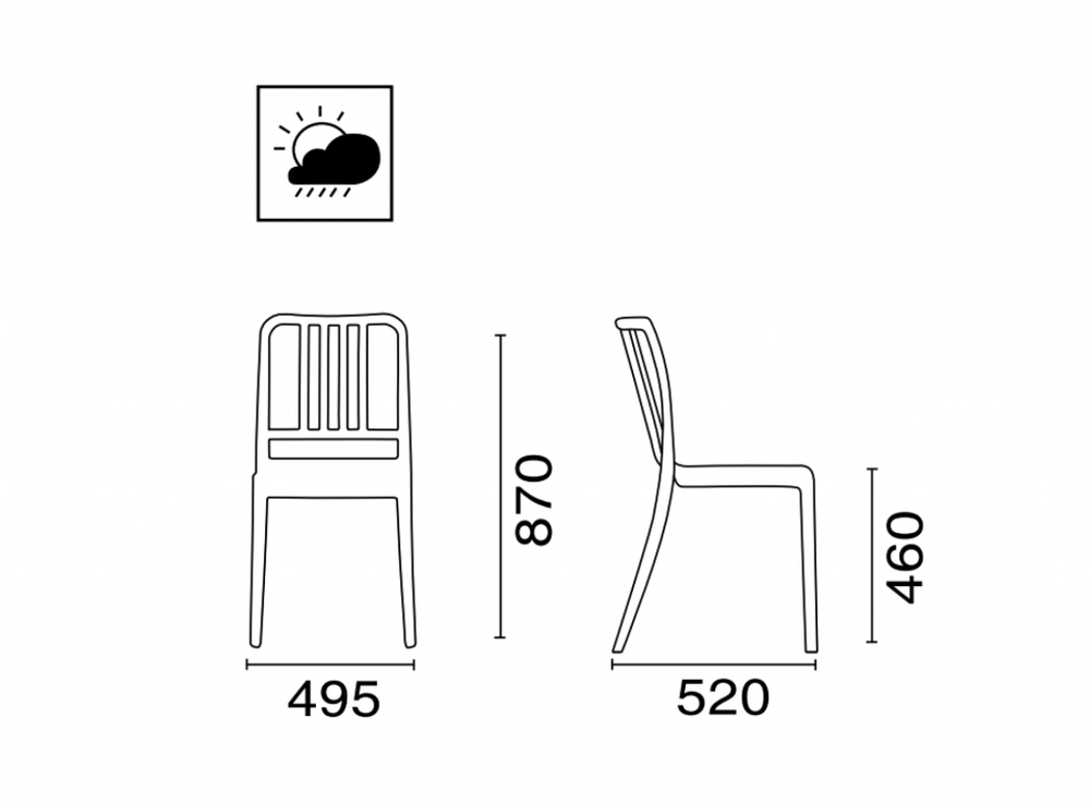 Стул пластиковый Papatya Varia-S, красный