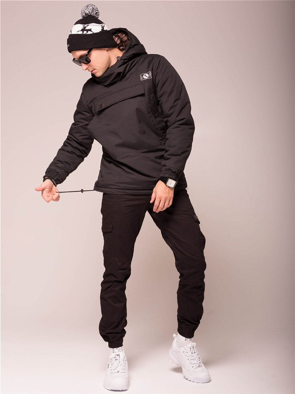 Анорак зимний мужской Город Горький черный