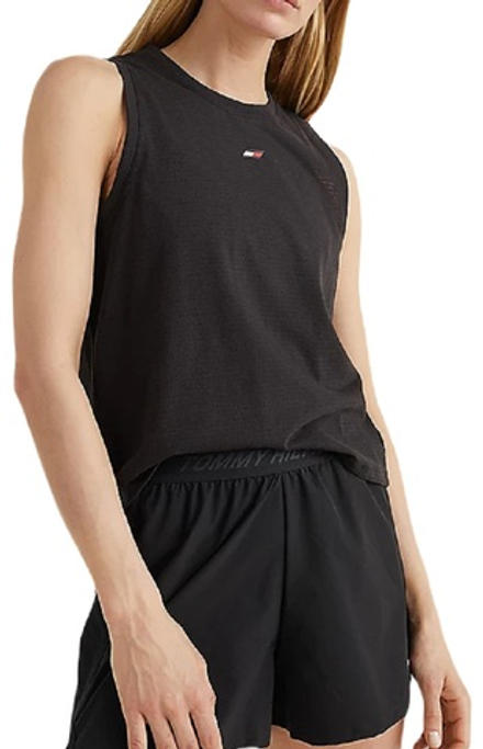 Топ теннисный Tommy Hilfiger Performance Mesh Racer Tank - black