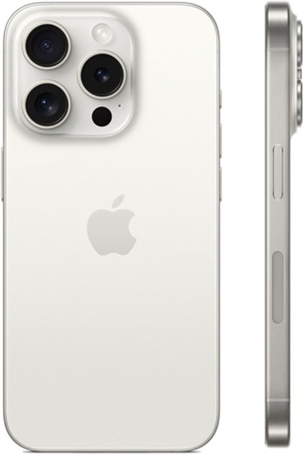 Смартфон Apple iPhone 15 Pro 256 ГБ, Dual: nano SIM + eSIM, Белый титан