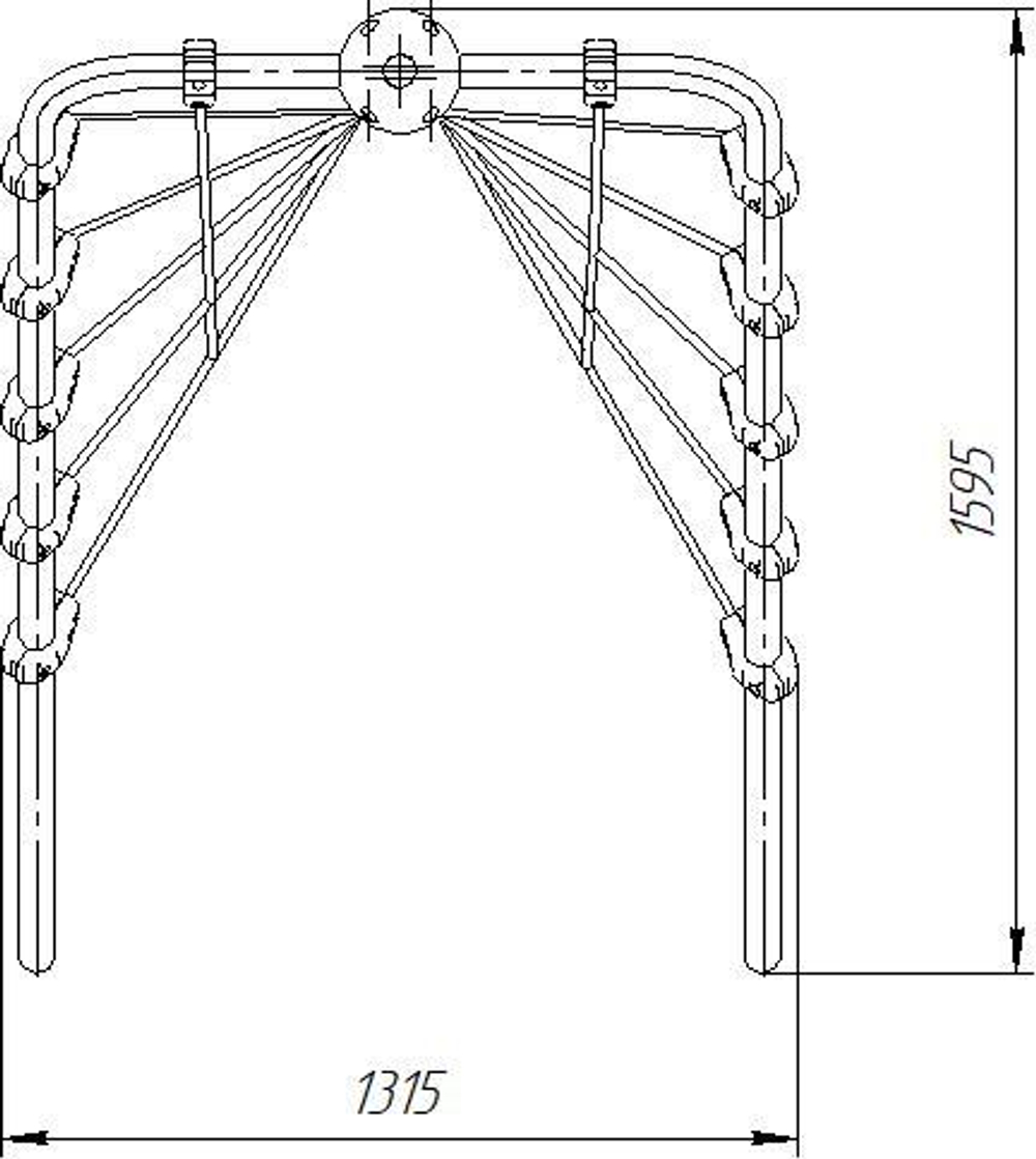 Детский спортивно-игровой комплекс с канатным лазом серия "Сфера" Romana 057.04.00