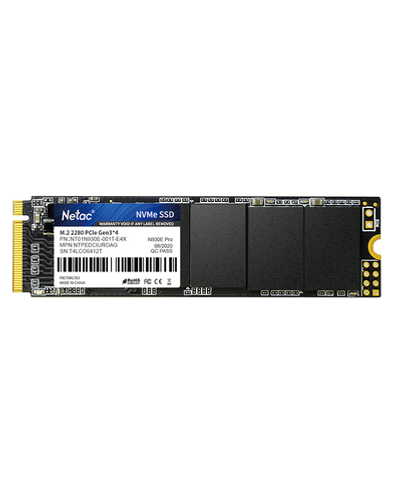 Ssd накопитель Netac SSD N930E Pro 1TB PCIe 3 x4 M.2 2280 NVMe 3D NAND, R/W up to 2130/1720MB/s, IOPS(R4K) 250K/220K, TBW 600TB, 3y wty