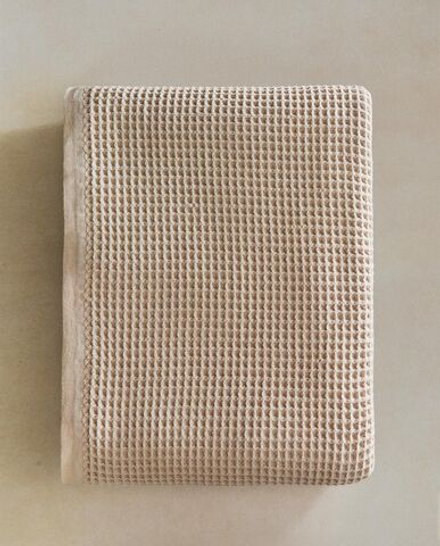 Zara Home - Хлопковое вафельное банное полотенце, бежевый, 30х50 см