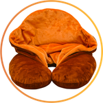 Мягка игрушка - подушка с капюшоном символ года конь "Емеля Никитич" h 30 см