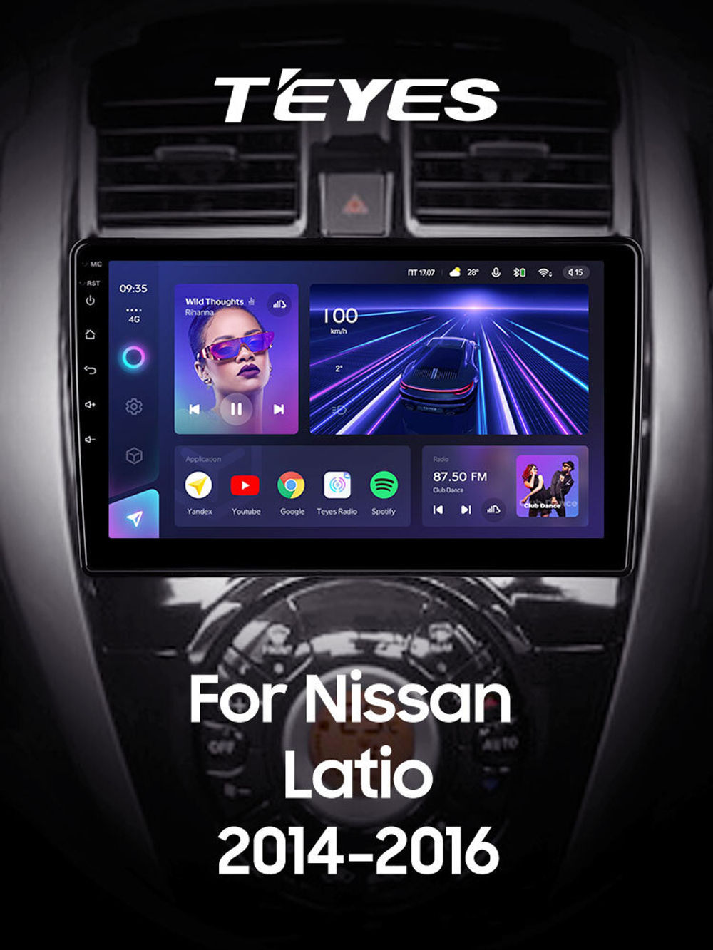 Teyes CC3 10,2" для Nissan Latio 2014-2016 (прав)