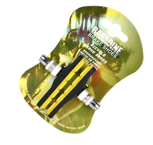 Колодки тормозные Baradine 945V, МТВ, 72мм,черные\жёлтые (10702070/210721/0222397, Китай)