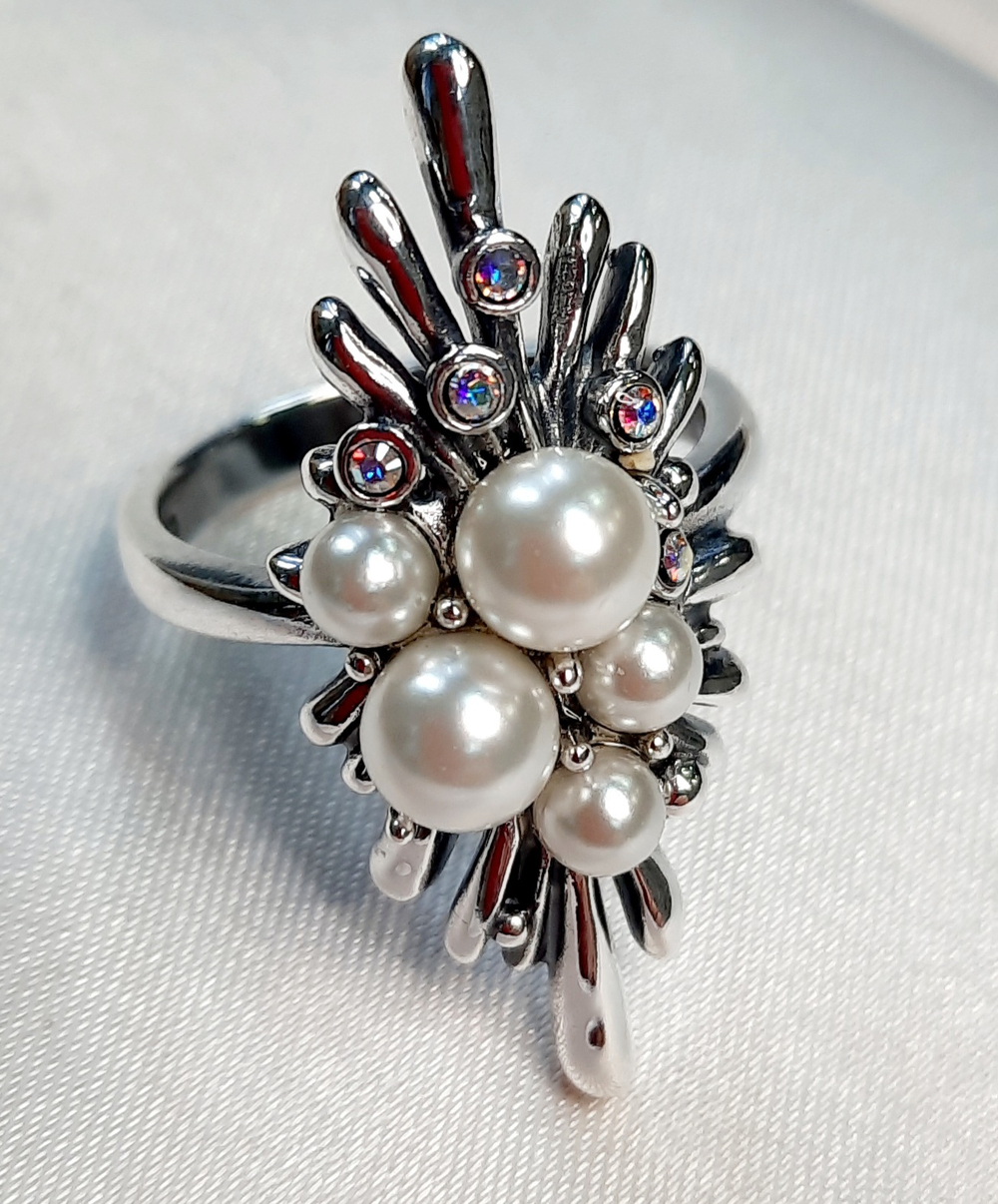 "Асафетида" кольцо в серебряном покрытии из коллекции "Экзотика" от Jenavi