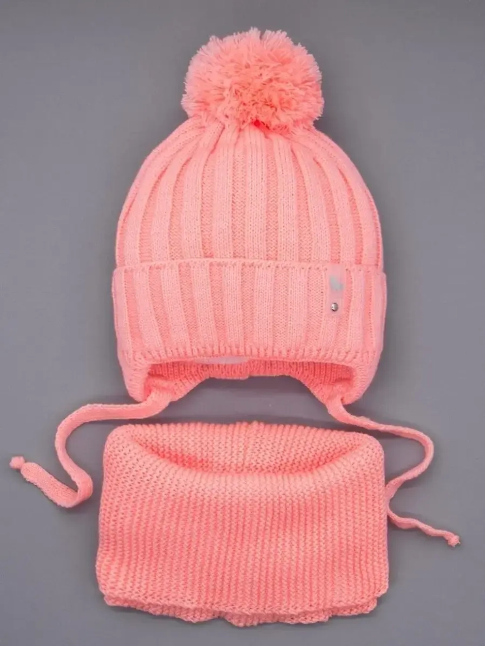 Шапка для девочек и снуд осенняя