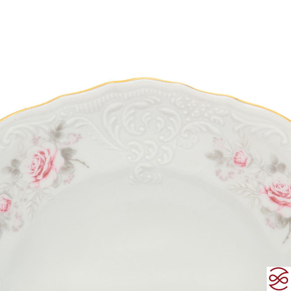 Набор салатников Bernadotte Серая роза золото 16 см(6 шт)