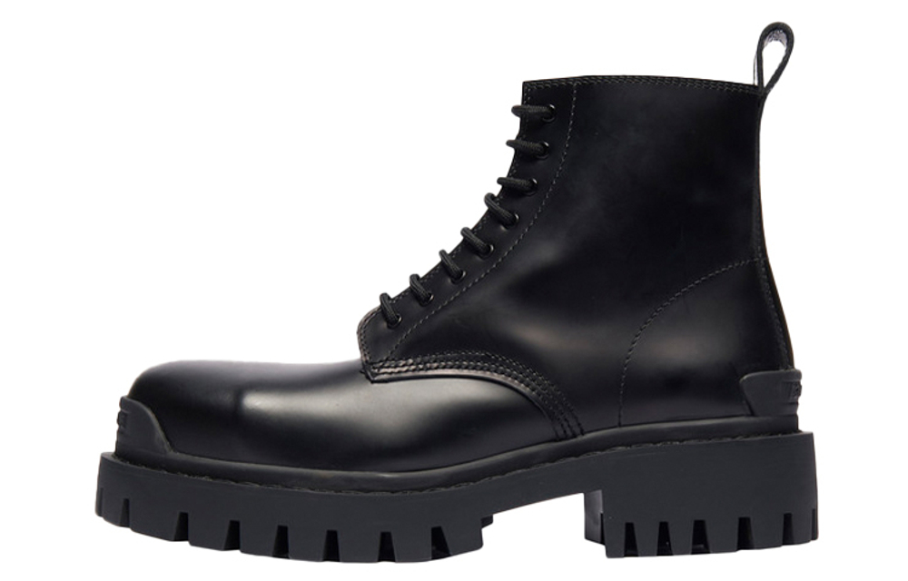 Balenciaga Small Cowhide Lacing Mid Boots "Black"