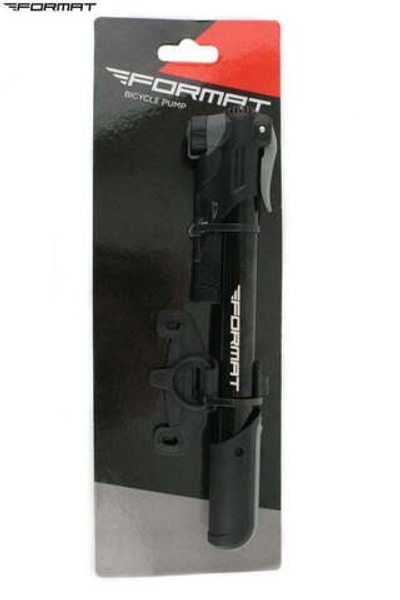 Насос компактный (ручной) FORMAT, Алюминиевый, с манометром, универсальный, 21*225 mm, A/V, F/V, M21