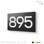 Номер на дверь 895, табличка на дверь для офиса, квартиры, кабинета, аудитории, склада, черная 120х70 мм, Айдентика Технолоджи