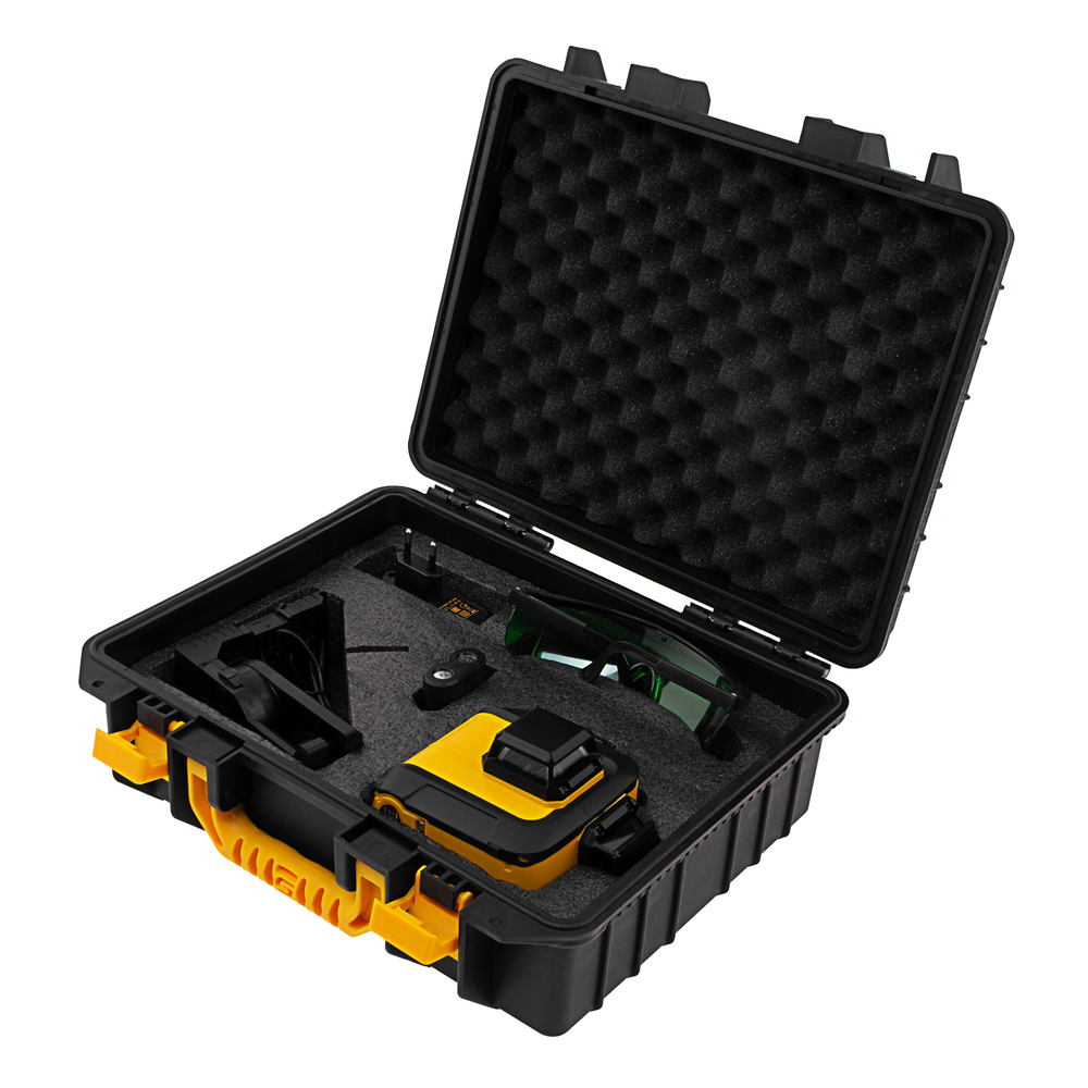 DENZEL Уровень лазерный мультипризменный LXI 360-3 Green 30м 520нм аккумулят Li 2800 mAh резьба 1/4