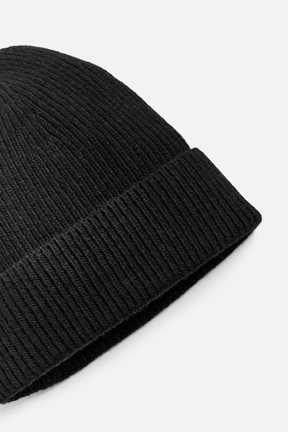 ZARA ШЕРСТЯНАЯ ШАПКА БИНИ, ЧЕРНЫЙ