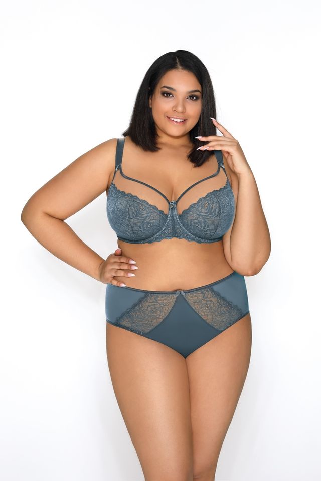 Серые трусы-слип с завышенной талией Asti