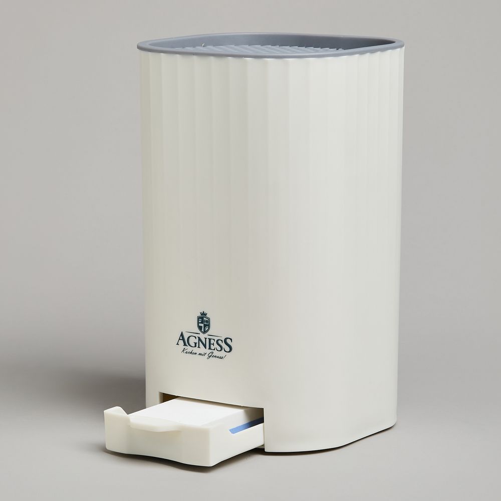 ПОДСТАВКА ДЛЯ НОЖЕЙ AGNESS С ТОЧИЛЬНЫМ КАМНЕМ 13,6*14,6*23 СМ