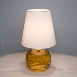 Настольная лампа Cloyd REBA T1 / выс. 45 см - латунь - коричнев. стекло (арт.30121)