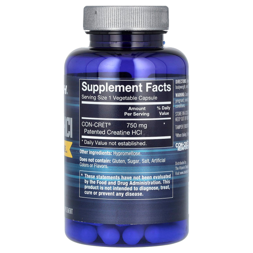 BodyTech, Креатин гидрохлорид, 750 мг, 60 растительных капсул