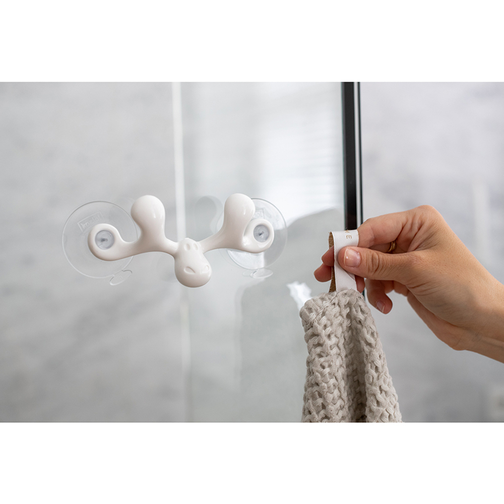 Крючок для душа настенный sven, organic, молочный