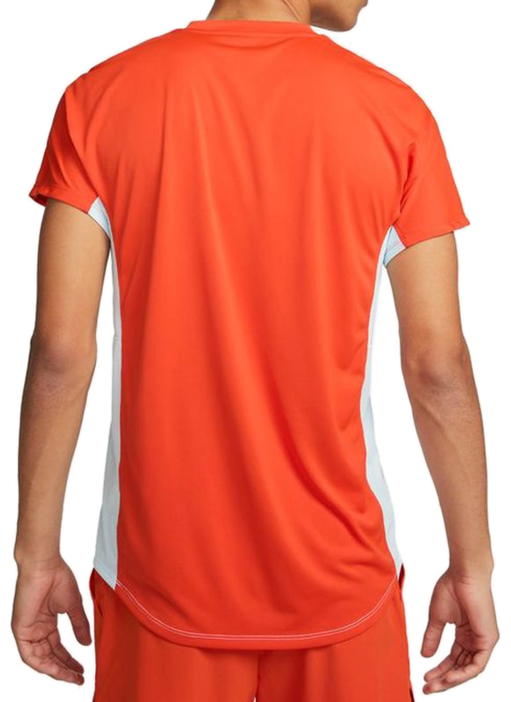 Футболка мужская теннисная Nike Court Dri-Fit ADV Slam Top - white/team orange/glacier blue/black