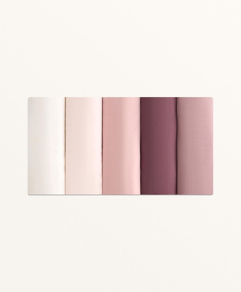 OYSHO Набор из 5 бесшовных трусов-бразильяно, бледно-розовый