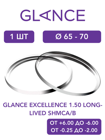 Линза для очков Glance Excellence 1.50 LONG-LIVED SHMCA/B