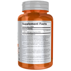Now Foods L-Arginine 1000 mg 60 tablets , Аргинин