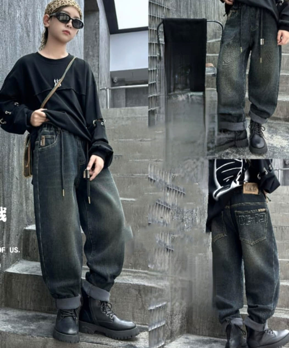 джинсы утепленные на резинке   "DENIM DESIGN " 5008