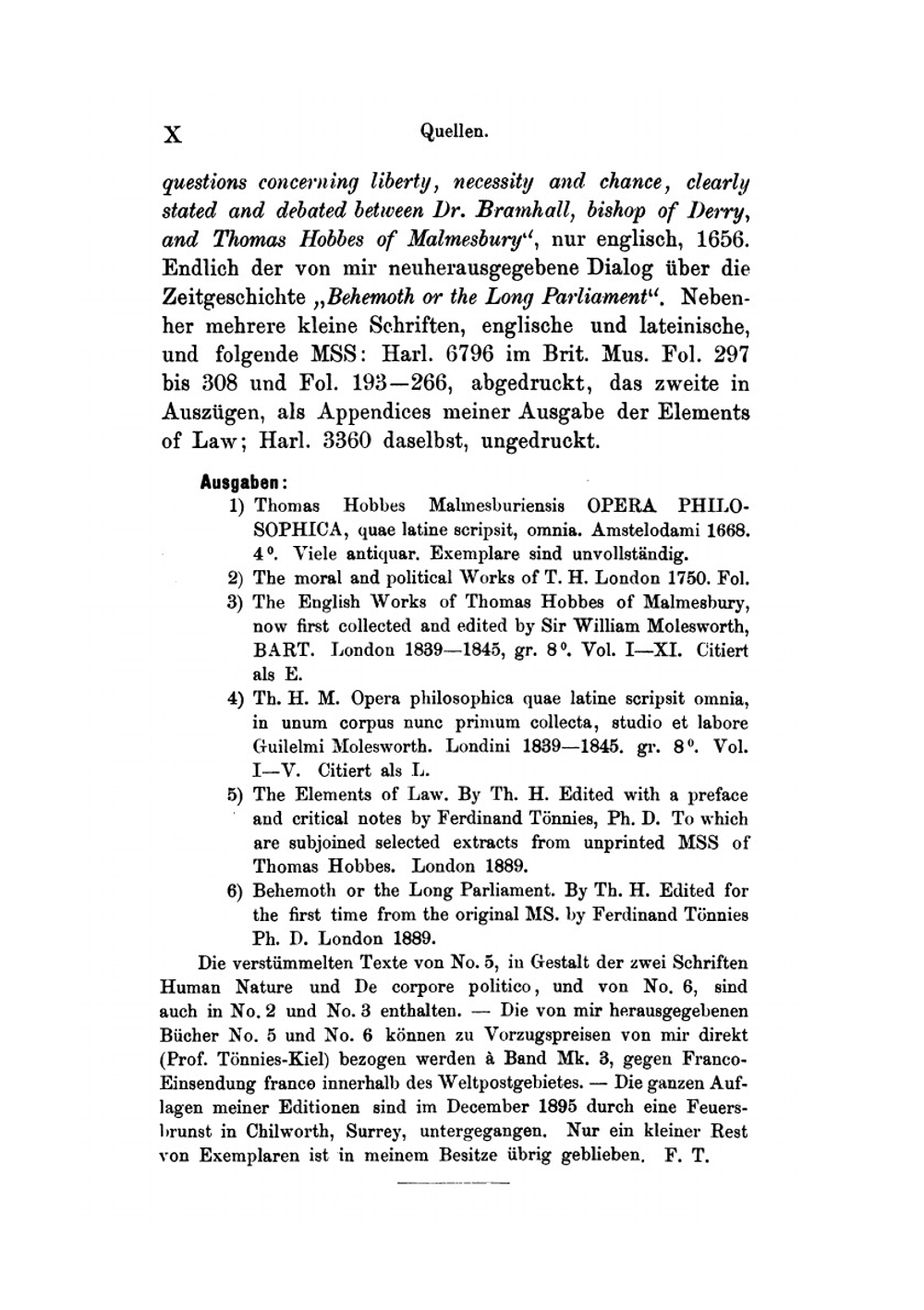 Hobbes Leben Und Lehre. Volumes 1-2 | Ferdinand Tönnies