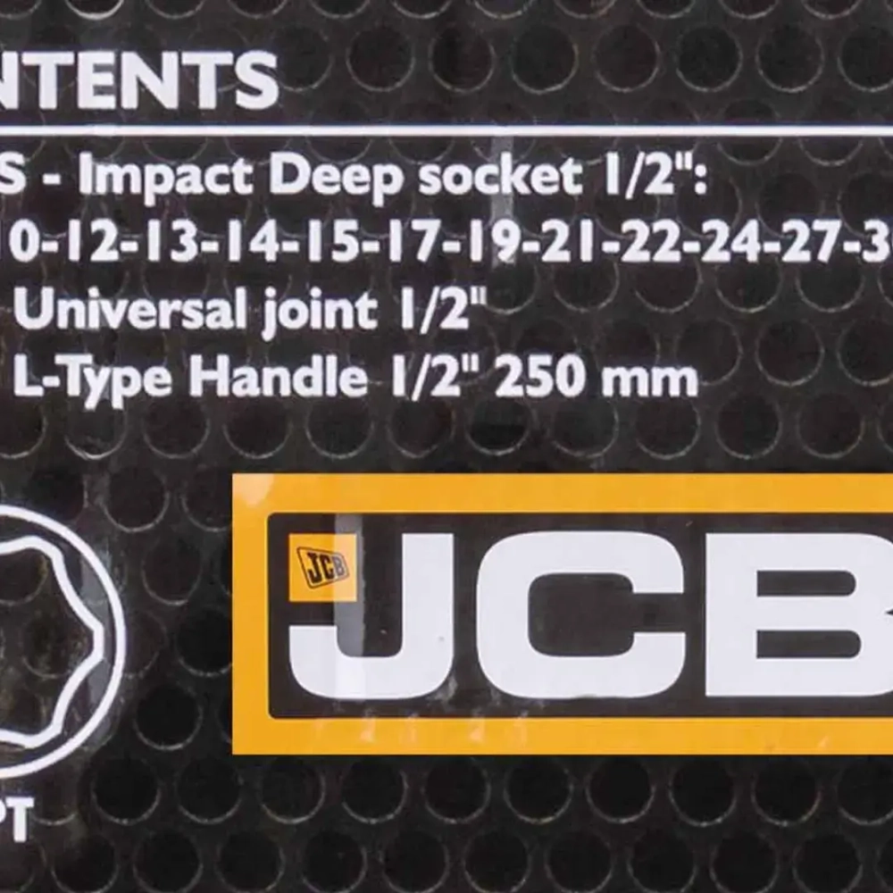 Головки ударные глубокие, набор 15пр., 1/2''(6гр.) JCB JCB-4157MPB