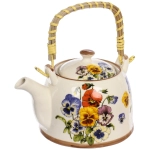 Чайник заварочный керамический 700мл с ситом «Фиалки»