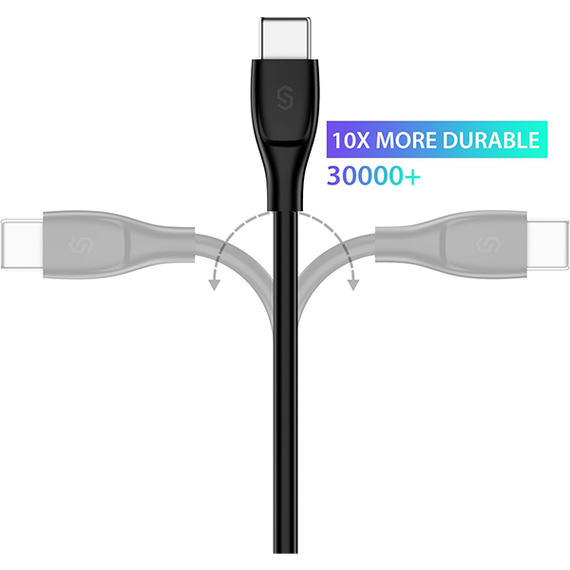 Кабель SYNCWIRE UNBREAKcable USB-C to USB-C 1 м (UBBT384) черный