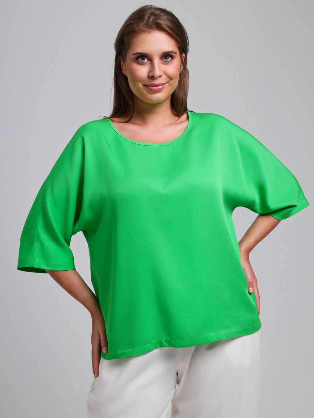 Блузка Летний драйв-2 Виотекс ЯРКО-ЗЕЛЁНЫЙ