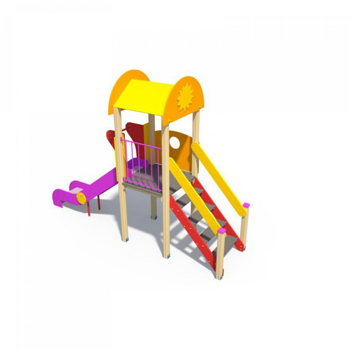 Детский игровой комплекс Солнышко Лето (скат металлический) Н-1200 ДИО 03020