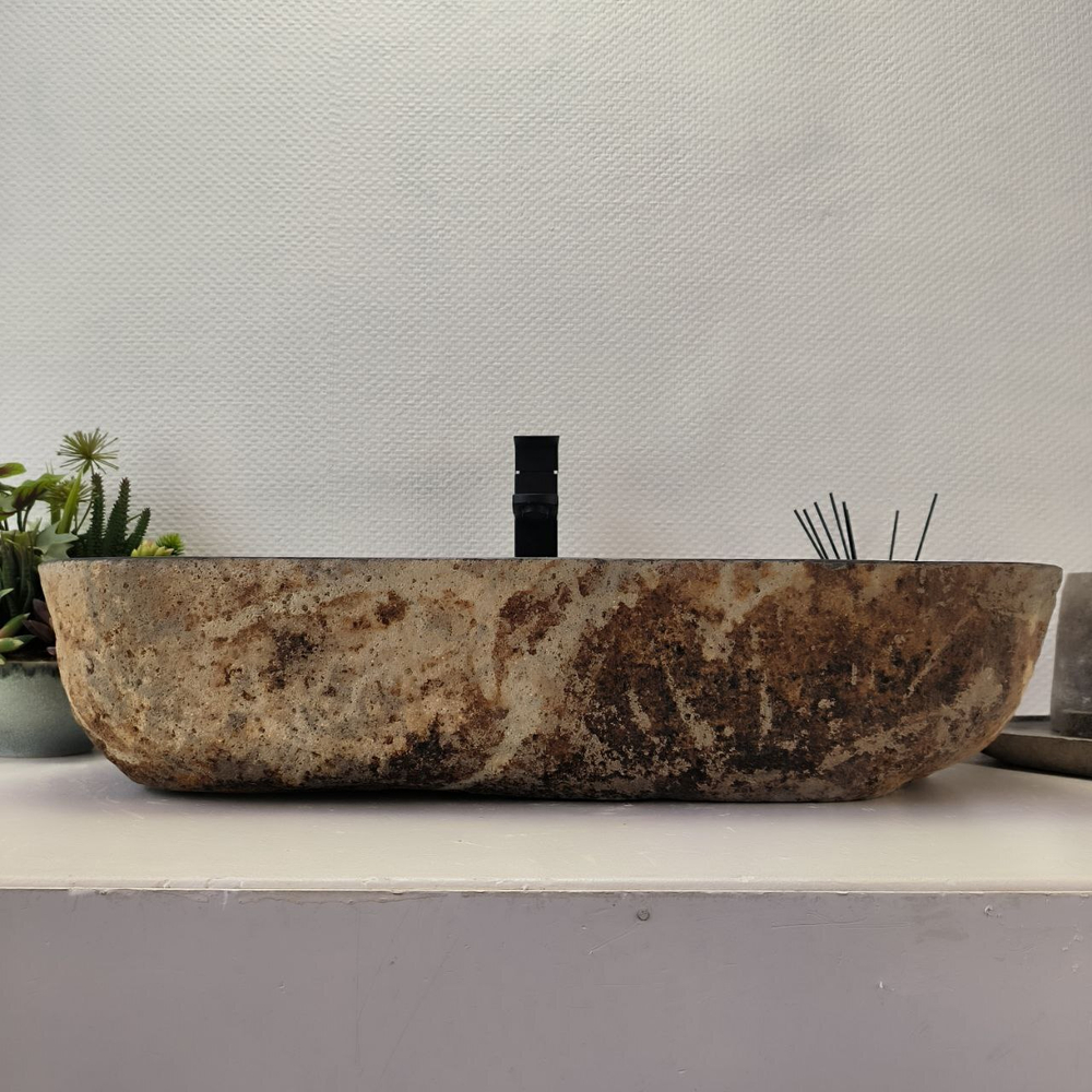 Раковина из речного камня RS-63605 (71*35*16) 0124