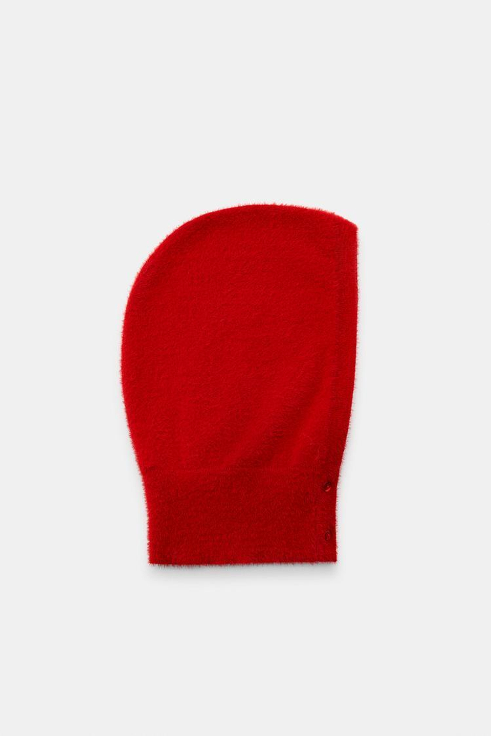 ZARA КАПЮШОН ИЗ ПОЛИАМИДА НА ПУГОВИЦАХ, КРАСНЫЙ