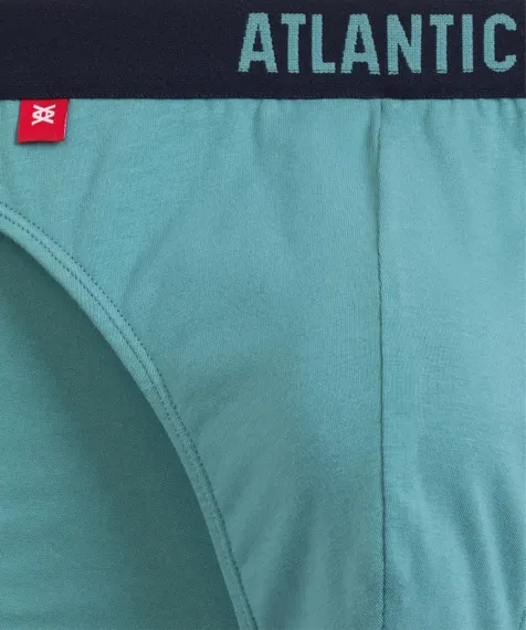 Трусы (5шт) мужские слипы спорт ATLANTIC 5SMP-004, светло-зеленый + темно-синий + светло-голубой + индиго + темно-голубой