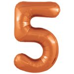 Agura Шар 40'' / 102 см "Цифра 5" Slim Папайя (БГ-60)