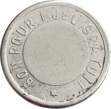 Жетон для игрового автомата «Bon pour i jeu gratuit / Goed voor i vrij spel»